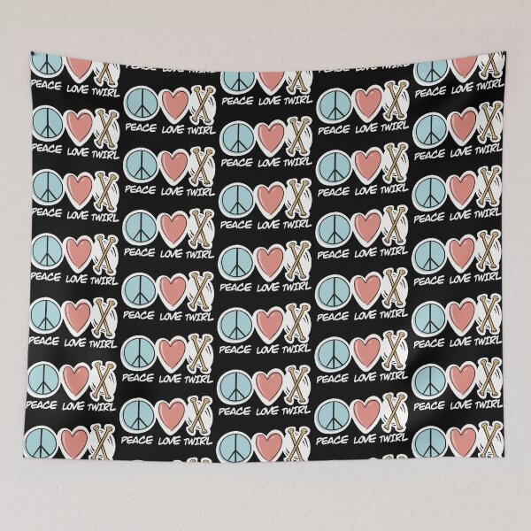 Item preview, Peace Love Twirl symbol design designed and sold by SubtleSplit.