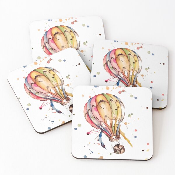 Item preview, Air Balloon Watercolor designed and sold by BorgesPaintings.
