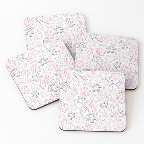 Item preview, tropical hawaiian flowers (beige & pink) designed and sold by stainedauroras.