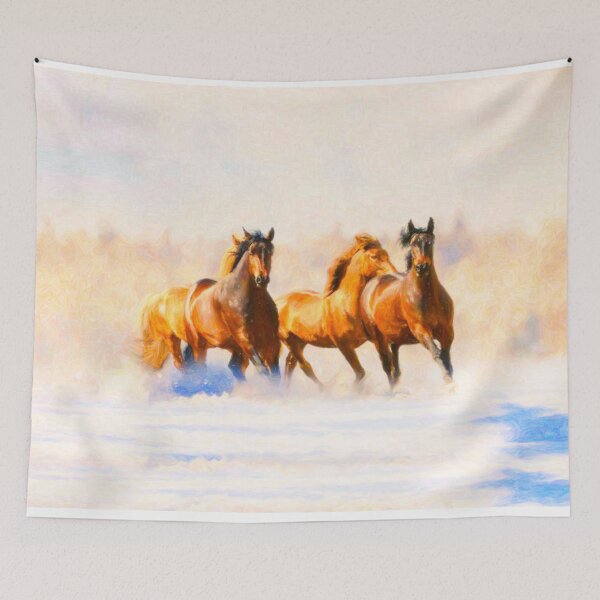Item preview, Horses in the Snow designed and sold by Nora Gad.