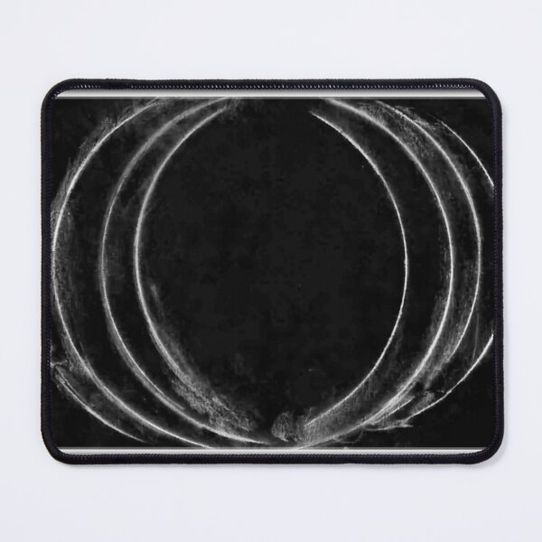 Item preview, graphite pencil drawing | abstract rough circles | color-inverted version designed and sold by DigitalEurydice.