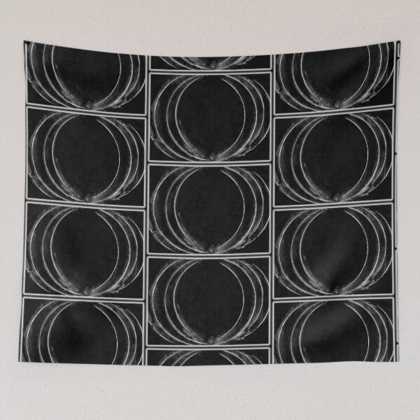 Item preview, graphite pencil drawing | abstract rough circles | color-inverted version designed and sold by DigitalEurydice.