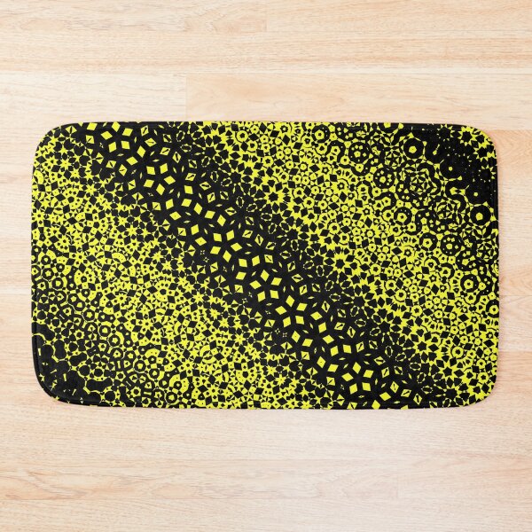Item preview, Intense Yellow and Black Geometry Magic Abstract Art Optical Illusion Neon designed and sold by ArticLotusShop.