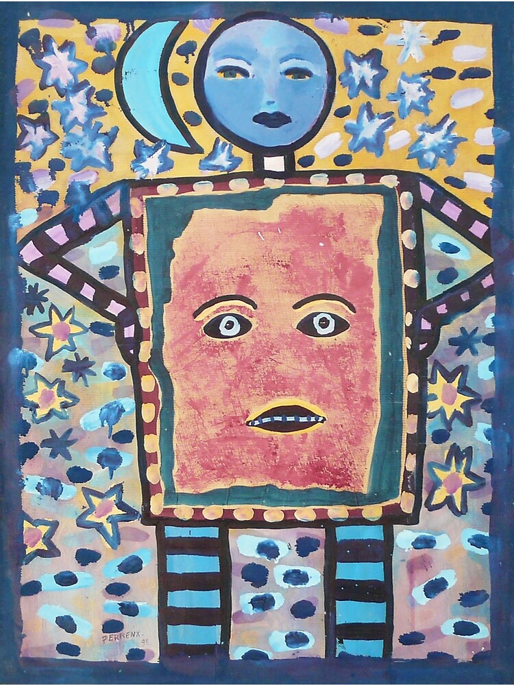 Aperçu 7 sur 7. Impression encadrée avec l'œuvre Personnage-Fenêtre n°16 - 1998 créée et vendue par jeanpaulperrenx.