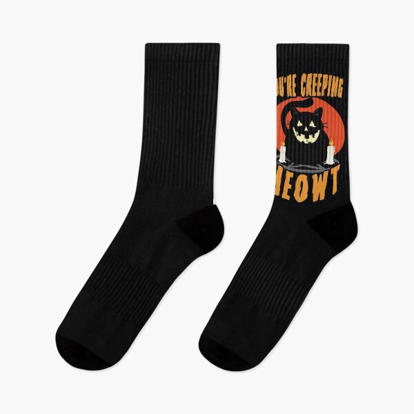 Item preview, You're Creeping Meowt | Satanic Black Cat | Funny Saying For Halloween designed and sold by TMBTM.
