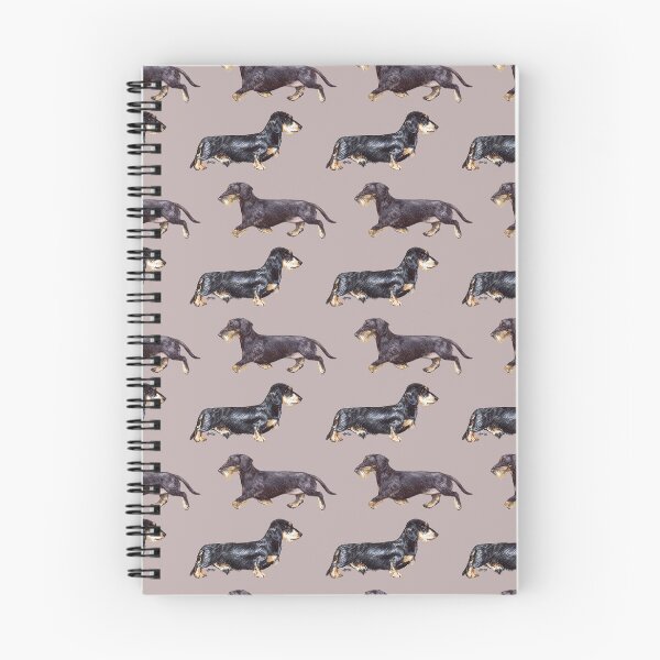 Item preview, Dachshund Wirehaired Black and Tan Repeat Pattern designed and sold by Amber Westwood.