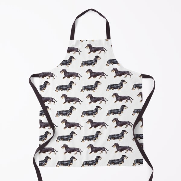 Item preview, Dachshund Wirehaired Black and Tan Repeat Pattern designed and sold by Amber Westwood.