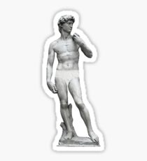 Statue of David in underwear Sticker
