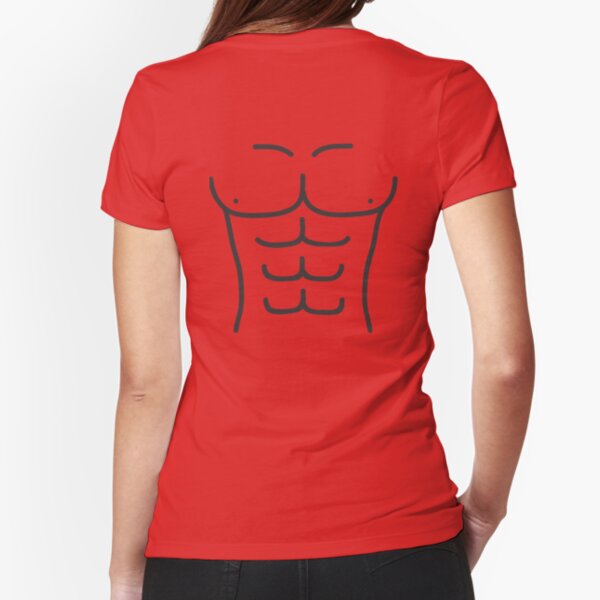 Funny Six Pack Muscles Cartoon Print | Essential T-Shirt