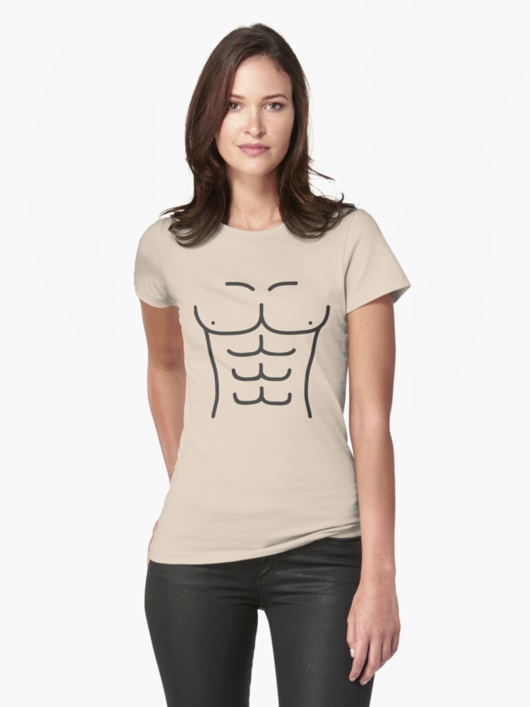 Funny Six Pack Muscles Cartoon Print | Essential T-Shirt