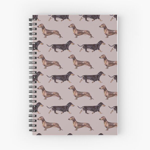Item preview, Dachshund Smooth Black and Tan Repeat Pattern designed and sold by Amber Westwood.