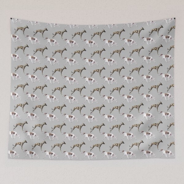 Item preview, Whippet Sighthound Repeat Pattern designed and sold by Amber Westwood.