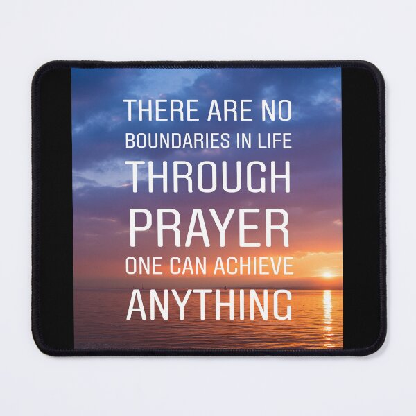 Item preview, There are no boundaries in life thorugh prayer one can achieve anything designed and sold by Stories To Inspire - Motivational Jewish Quotes.