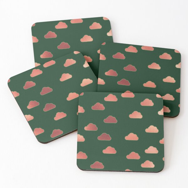 Item preview, Rose Golden clouds with green background designed and sold by YeKnot.