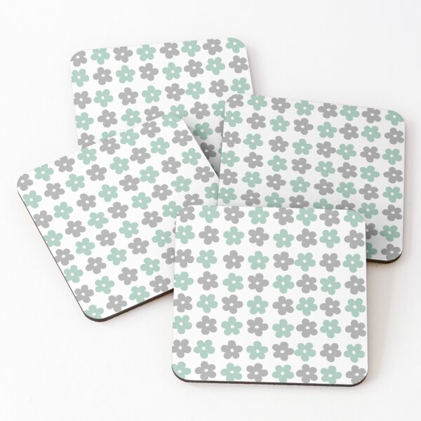 Item preview, checkerboard flowers (sage green) designed and sold by stainedauroras.