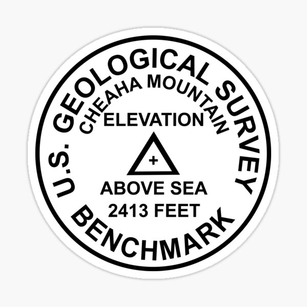Vista previa del artículo con la obra «Punto de referencia de estilo USGS de Cheaha Mountain, Alabama», diseñado y vendido por topou.
