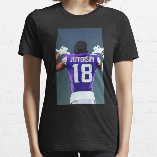 Justin Jefferson 18 In Action American football wide receiver for the  Minnesota Vikings T-Shirt - Guineashirt Premium ™ LLC