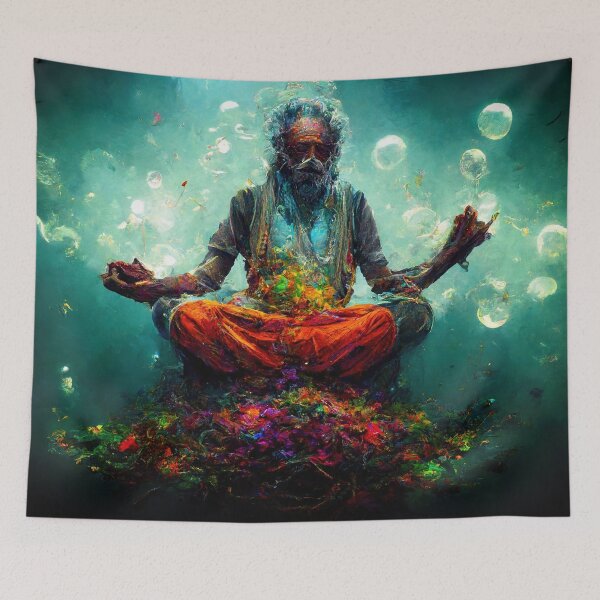 Item preview, meditating sadu designed and sold by Aliveforfun.