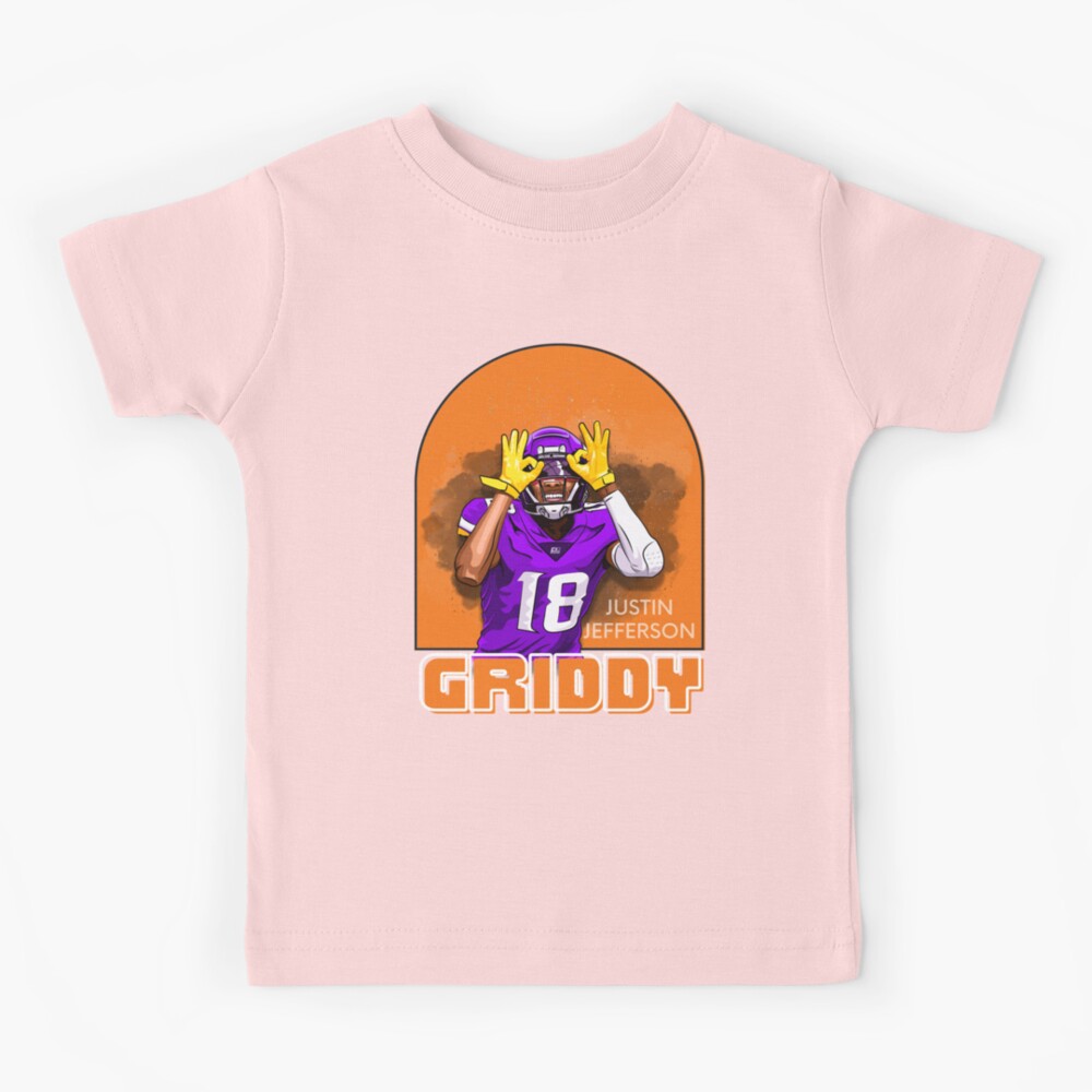 Kid’s T-Shirt Justin Jefferson Griddy Sketch YOUTH