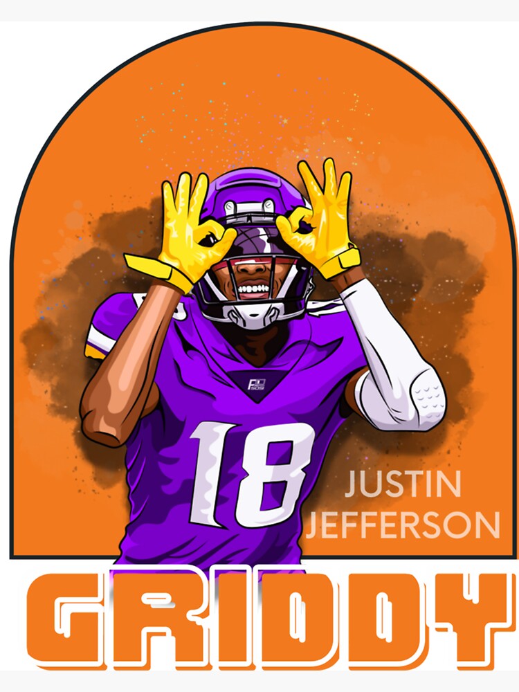 Justin Jefferson Griddy - Justin Jefferson Minnesota Vikings - Magnet