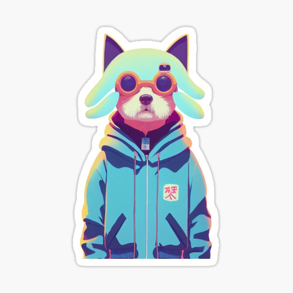 Cool dog with sunglasses - Streetwear style Sticker