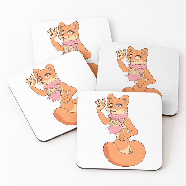 Item preview, Fox waves in greetings designed and sold by Infer-X.