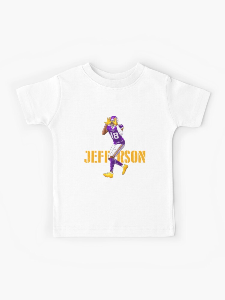 Justin Jefferson Dance Minnesota Vikings White Youth T-Shirt Kid Christmas  Gift