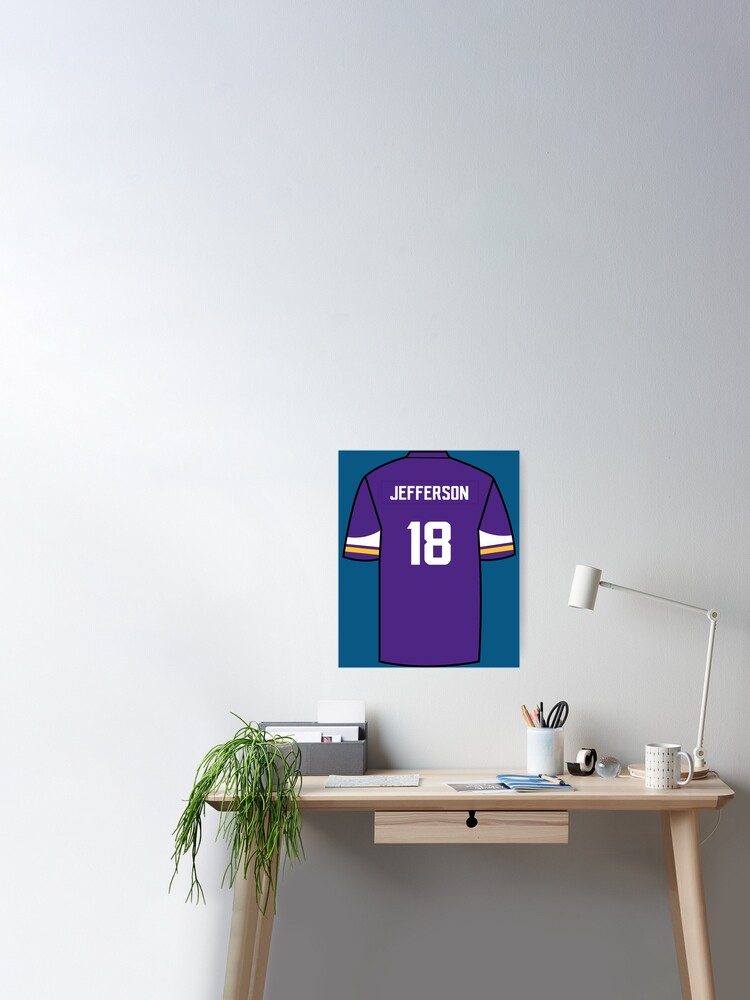 Justin Jefferson Jersey  Poster for Sale by LOSTandLO