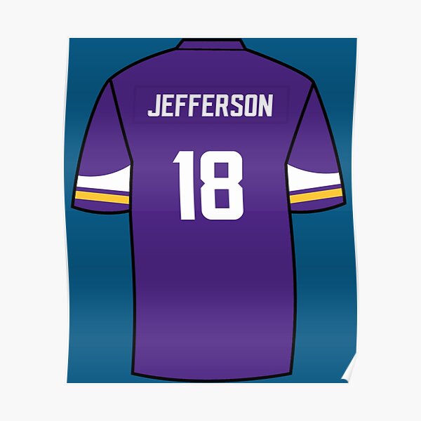 Justin Jefferson Jersey  Poster for Sale by LOSTandLO