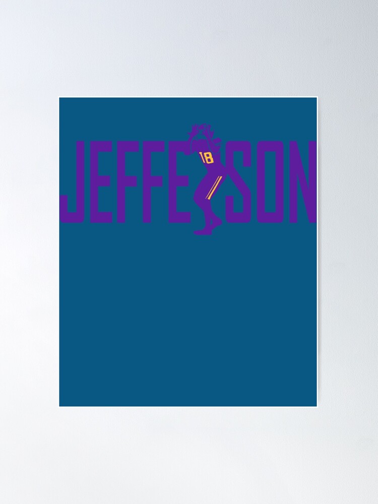 Justin Jefferson Jersey  Poster for Sale by LOSTandLO