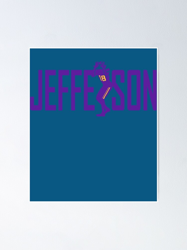 Justin Jefferson Jersey  Poster for Sale by LOSTandLO