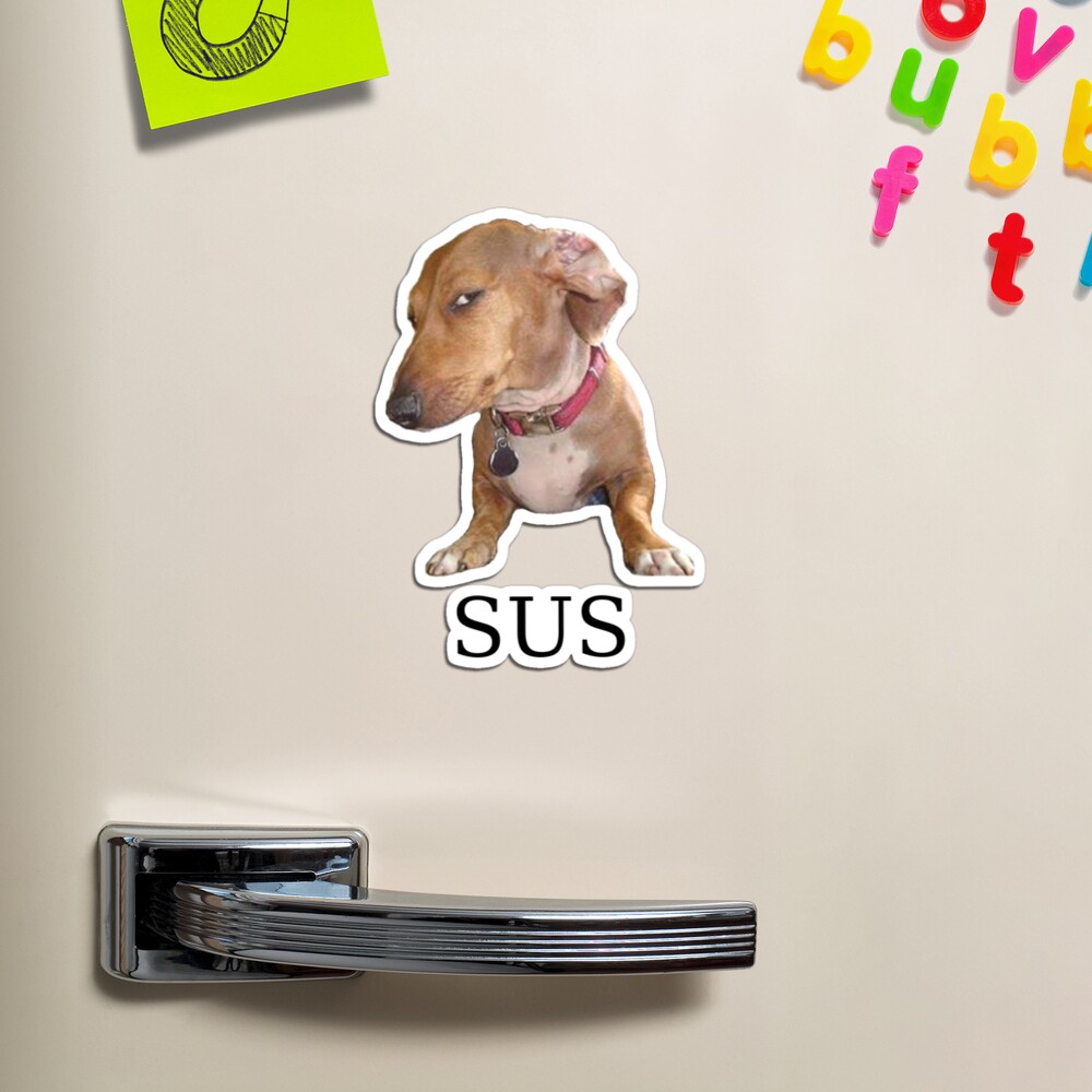 Sus dog Sticker for Sale by TheBigSadShop