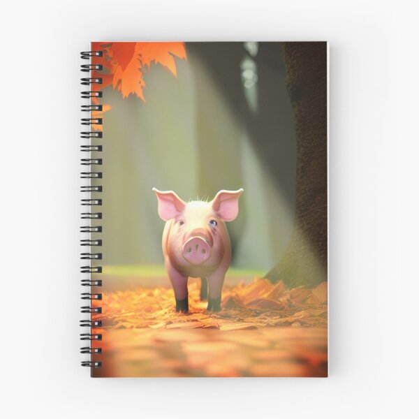 Item preview, piggy in a forest designed and sold by InkDropFalls.