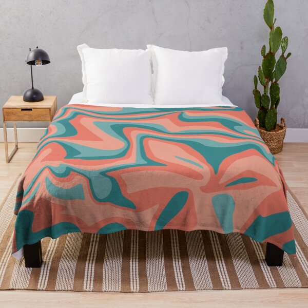 Item preview, Vivid Modern Southwest Hipster Turquoise Orange Swirls designed and sold by SeemDev786.