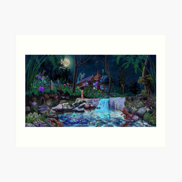 The PsyCabin - Trippy Psychedelic Visionary Garden Art Print