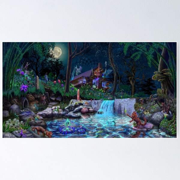 Item preview, The PsyCabin - Trippy Psychedelic Visionary Garden designed and sold by Brett Warniers.