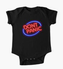 Hitchhiker's Guide - "Don't Panic" Neon Sign One Piece - Short Sleeve