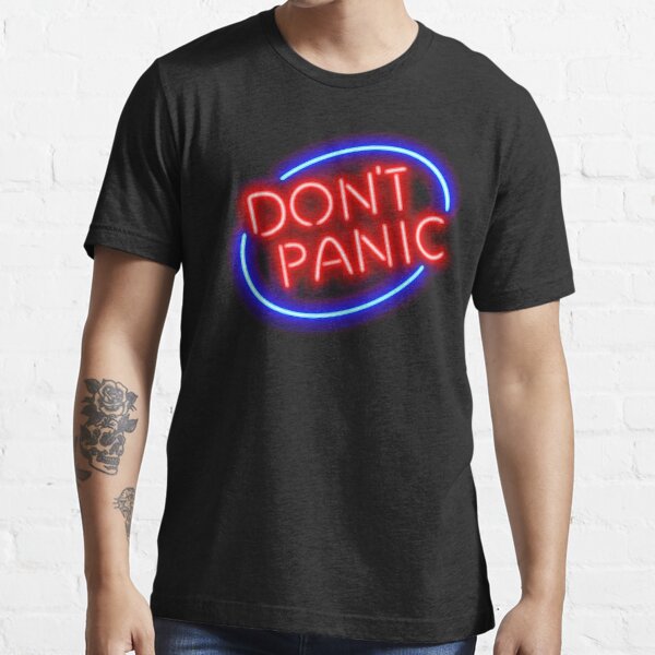 Hitchhiker's Guide - "Don't Panic" Neon Sign Essential T-Shirt