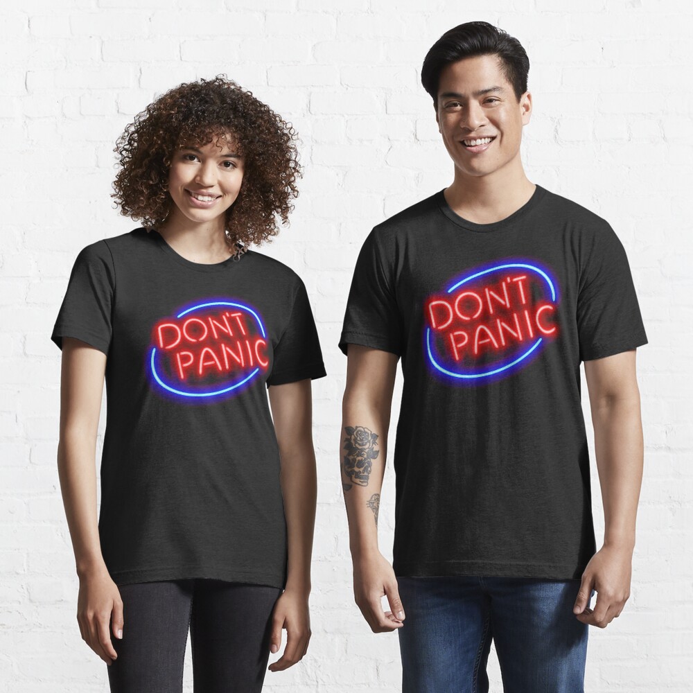 Hitchhiker's Guide - "Don't Panic" Neon Sign Essential T-Shirt