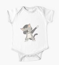 Dabbing Cat T-Shirt Short Sleeve Baby One-Piece