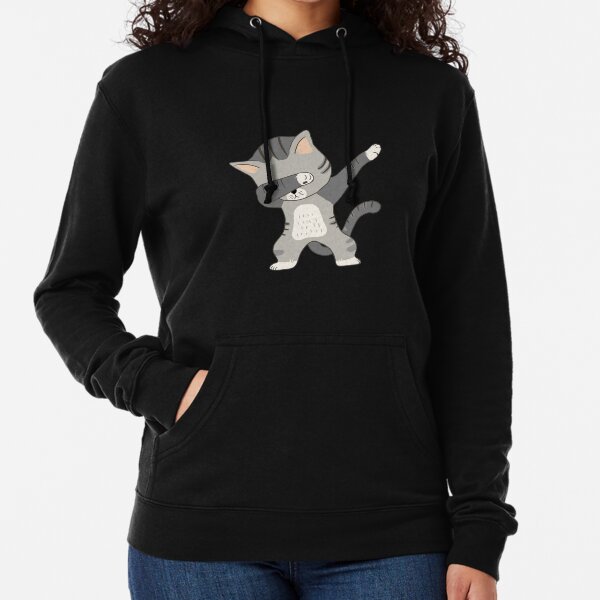 Dabbing Cat T-Shirt Lightweight Hoodie