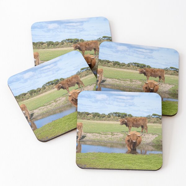 Item preview, Watering hole,Highland cattle designed and sold by kathleenjean.
