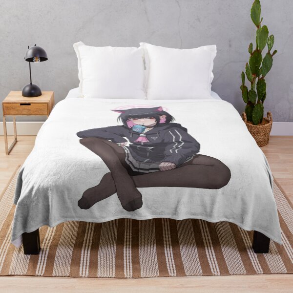 Item preview, Kyouyama Kazusa Wearing Black Thighs Sitting designed and sold by Risumu.