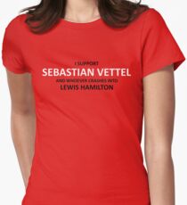 I SUPPORT SEB VETTEL Women's Fitted T-Shirt