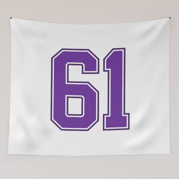 Item preview, Purple Number 61 lucky sports jersey sixty one designed and sold by HeavyStyle.