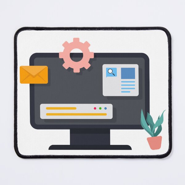 Item preview, Computer with open pages, template for web designed and sold by GraphicMall.