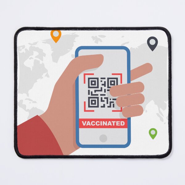 Item preview, Health passport app in mobile for travel, covid-19 vaccination designed and sold by GraphicMall.