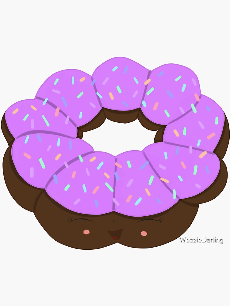 "Purple Sprinkled Donut" Sticker for Sale by WeezieDarling Redbubble
