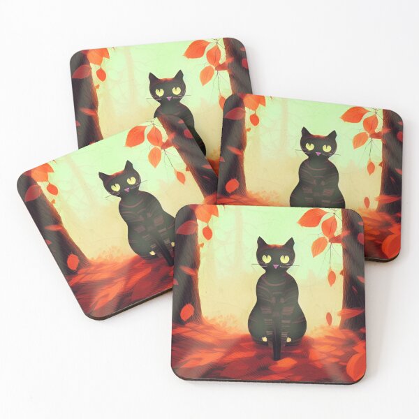 Item preview, Cat in the woods designed and sold by InkDropFalls.