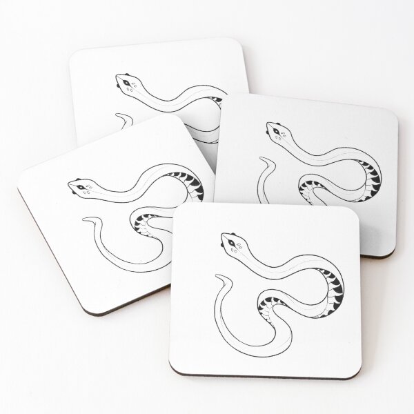 Item preview, Snake tattoo traditional line style, digitally drawn illustration designed and sold by CrunchyCableStudio.